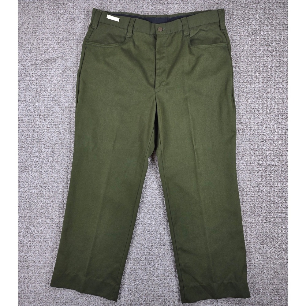 Vintage Deadstock Terry Flame Resistant Aramid Wildland‎ Pants Green 38x30 1986